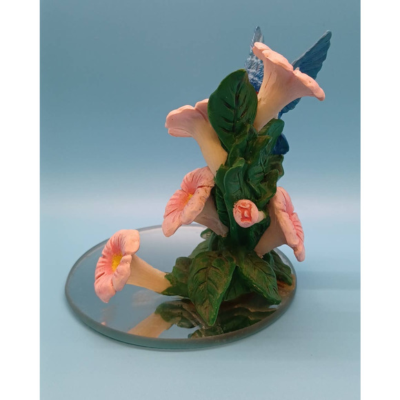 Hummingbird & Flowers on Round Mirror Base - Picture 9 of 10
